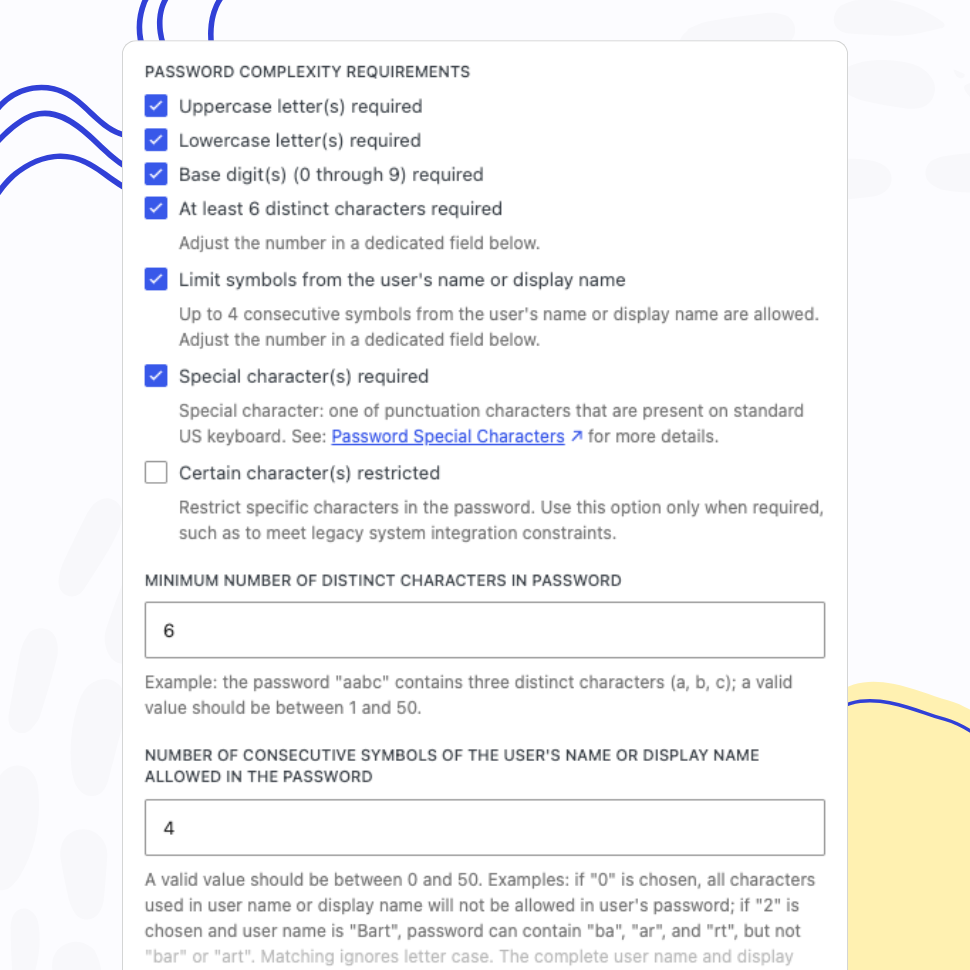 Define and Enforce Password Complexity Rules