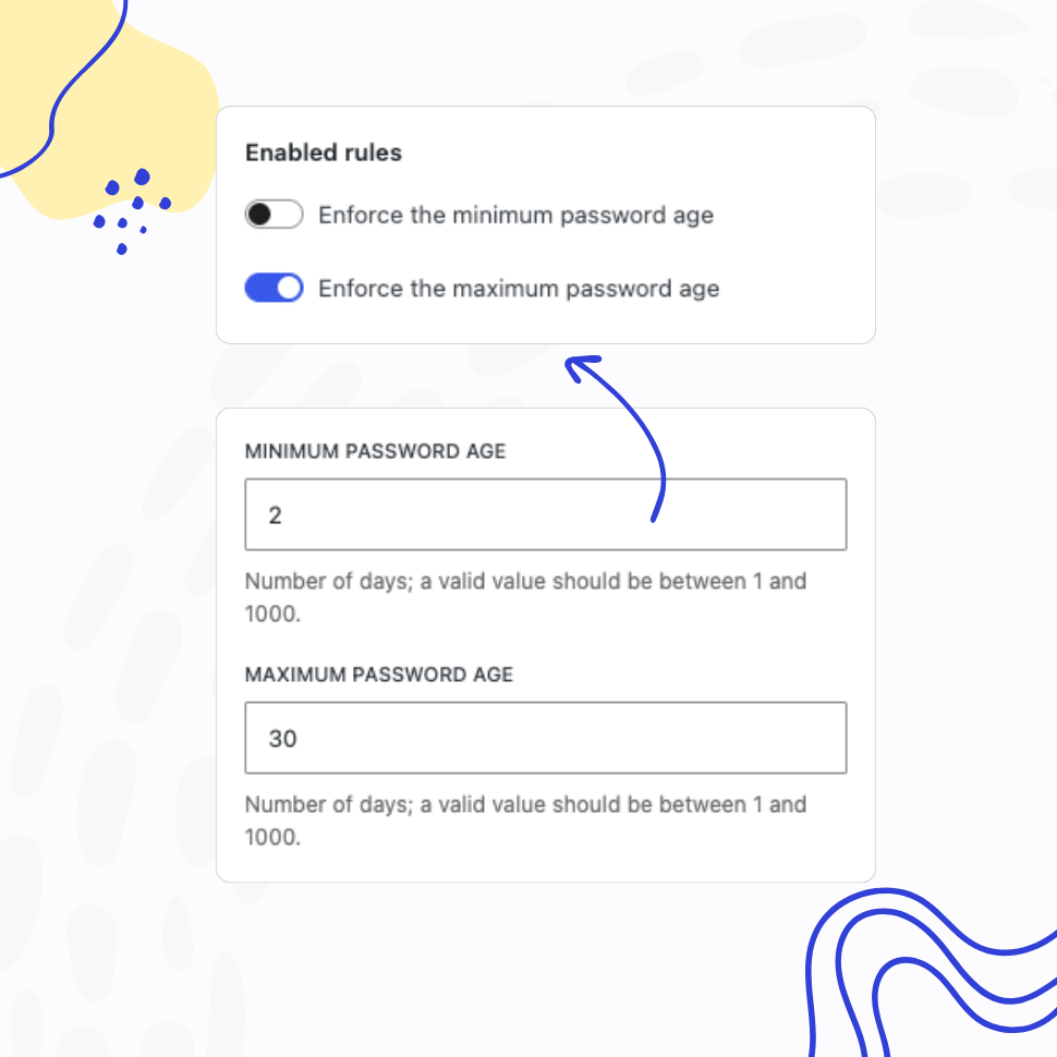 Control the Rules Related to the Password's Age